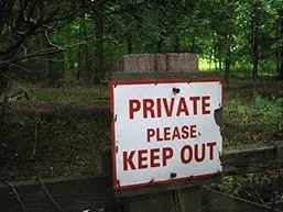 Private sign on shooting estate